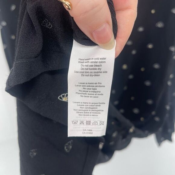 Des Petits Hauts Paris viscose shift dress long sleeves seashells v neck T3 8 - Picture 10 of 12